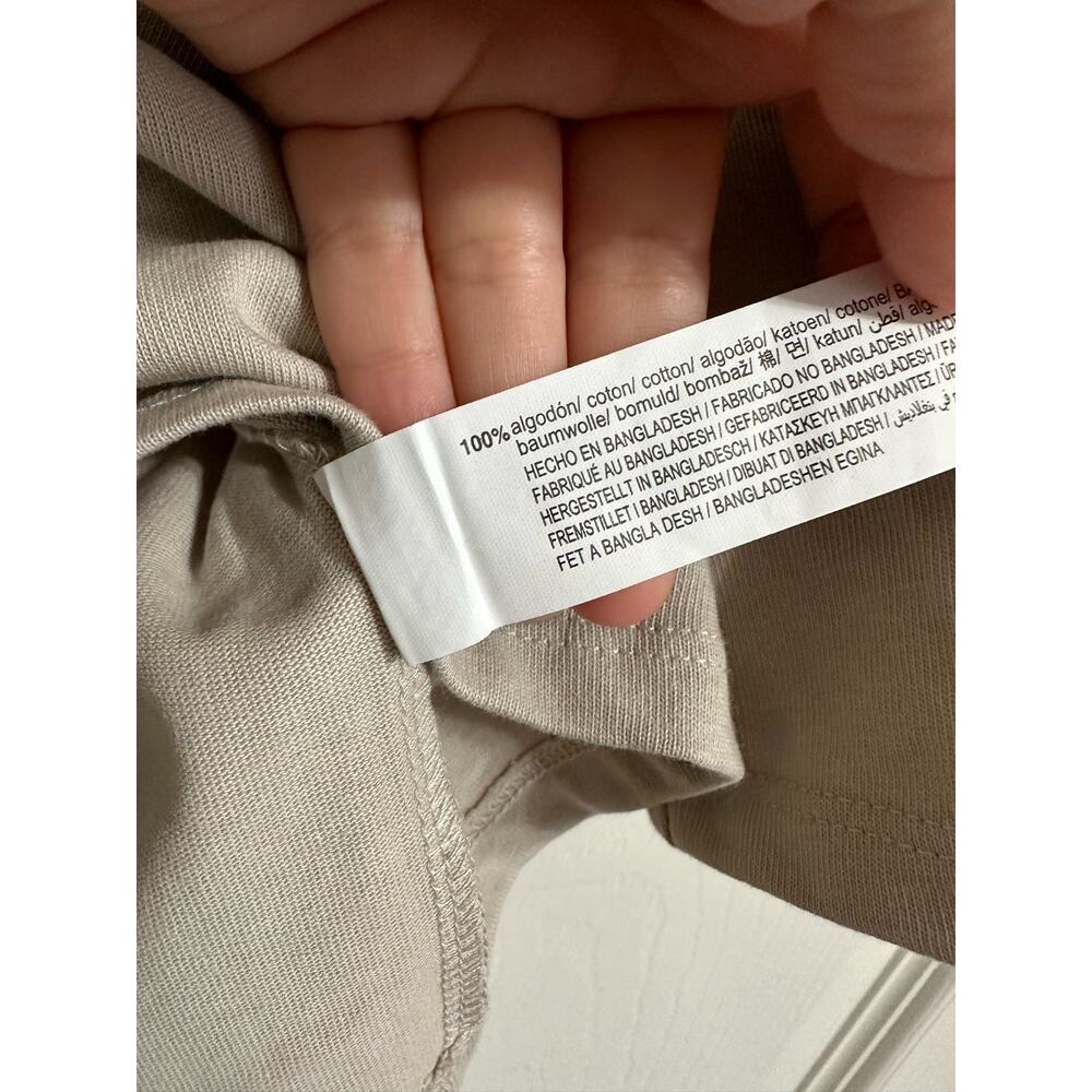 Zara‎ women's tan short sleeve crew neck tee size Small NEW - Picture 4 of 5